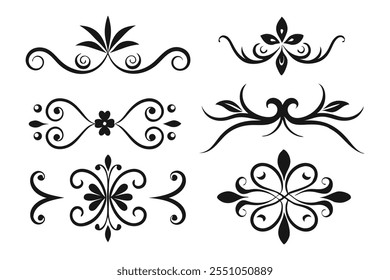 
Compilation of stylish black and white decorative designs, highlighting unique patterns and artistic creativity flat vector illustration.