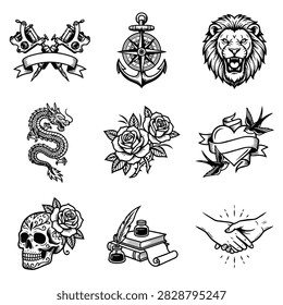 A compilation various tattoo