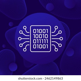 Compile code line icon, vector