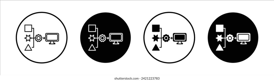 Compilar conjunto de iconos de línea plana. Compilar vector de ilustración de línea delgada
