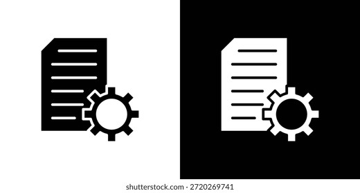 Kompilierungssymbol. Schwarz-Weiß einfaches flaches Design-Symbol