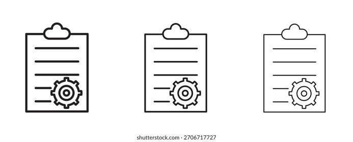Icono de compilación con estilo de contorno, diseños de Ilustración vectorial