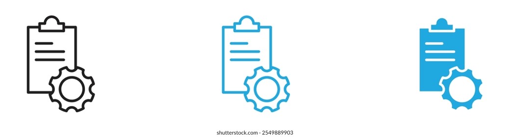 Compile icon Outline vector line set