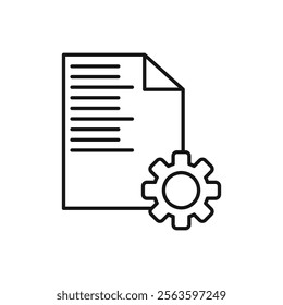 Compile icon Simple thin line flat symbol