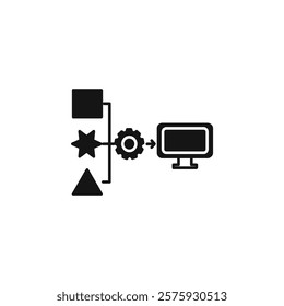 Compile icon Simple thin line flat symbol
