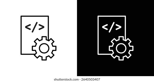 Compile icon symbol concept for graphic design, Website, UI. EPS