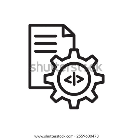 Compile icon Thin line art collection
