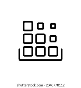 Zeilensymbol, Vektordesign, bearbeitbares Strichzeilensymbol