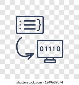 Compiler icon. Trendy linear Compiler logo concept on transparent background from Programming collection