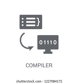 Compiler icon. Trendy Compiler logo concept on white background from Programming collection. Suitable for use on web apps, mobile apps and print media.