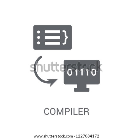 Compiler icon. Trendy Compiler logo concept on white background from Programming collection. Suitable for use on web apps, mobile apps and print media.