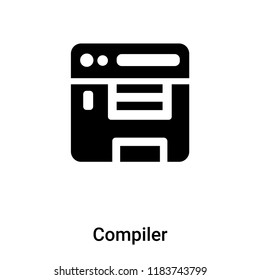 Compiler Icon Vector Isolated On White Stock Vector (Royalty Free