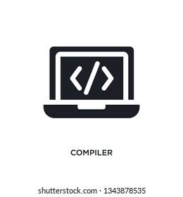 compiler isolated icon. simple element illustration from programming concept icons. compiler editable logo sign symbol design on white background. can be use for web and mobile