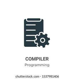 Compiler vector icon on white background. Flat vector compiler icon symbol sign from modern programming collection for mobile concept and web apps design.