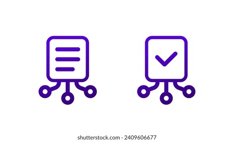 compiling data icons, collect data vector