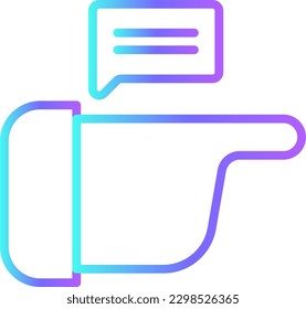 Complain Feedback icon with blue duotone style. customer, comment, bad, communication, review, opinion, report. Vector illustration