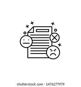 Complaint, bad review, feedback icon. Element of customer services icon
