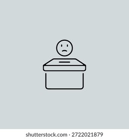 Flaches Vektordesign mit einem Reklamationsfeld.