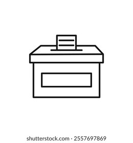 Complaint box icon Isolated flat vector in outline