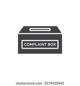 Complaint box icon Simple thin line flat symbol