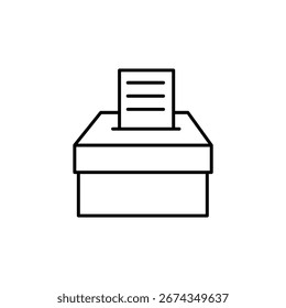 Icono de caja de denuncia Vector simple símbolo aislado Vector lineaer ilustración para Web y App..eps