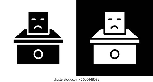 Complaint box icons vectors set in solid style.