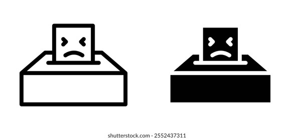 Complaint box liner icon vector set.