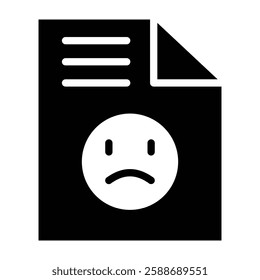 Complaint Glyph Icon Design For Personal And Commercial Use