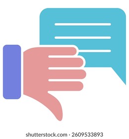 Complaint icon, bad review, Customer Service