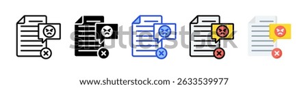 Complaint Icon Collection With Multiple Styles