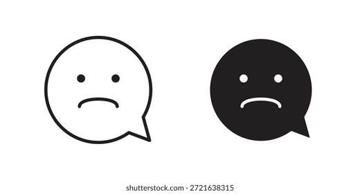 Beschwerdesymbol in ausgefüllter, dünner Linie, Strichstil für Website und Apps