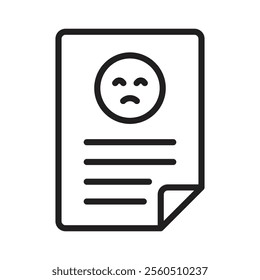 Complaint icon Flat art in black and white isolated