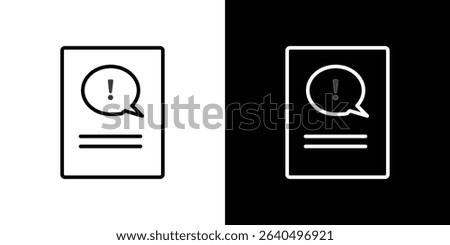 Complaint icon Graphic vector set for ui design