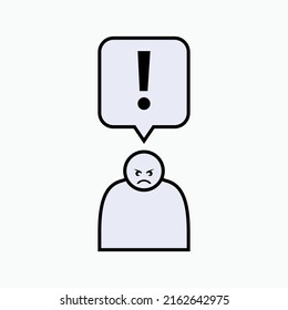 Complaint Icon. Gripe, Disorder Symbol - Vector.