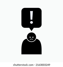 Complaint Icon. Gripe, Disorder Symbol - Vector.