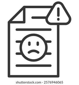 Complaint Icon Lineal Style Vector Illustration