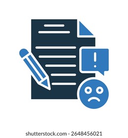 Gemischtes Vektorgrafik-Symbol für Reklamation