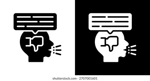 Ilustración vectorial de icono de queja. Diseño De Estilo Plano Creado Para Una Flexibilidad Creativa En Versiones Claras Y Oscuras.
