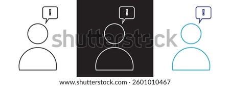 Complaint Icon.  Vector illustration. isolated on white and black background. EPS 10