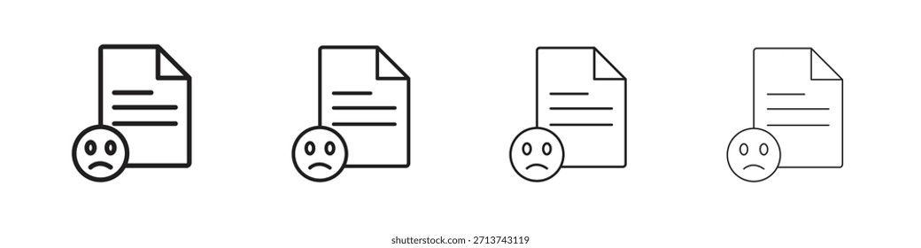 Icono de queja. Vector de pictogramas aislados.