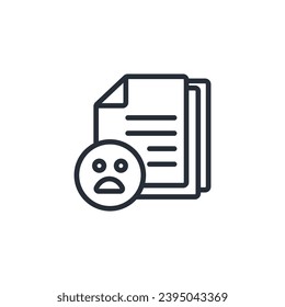 complaint icon. vector.Editable stroke.linear style sign for use web design,logo.Symbol illustration.