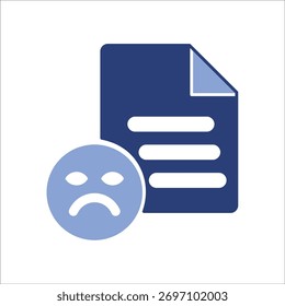 Iconos de la queja. Vector coloreado simple