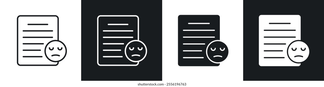 Complaint linear icon set for app, and web design.