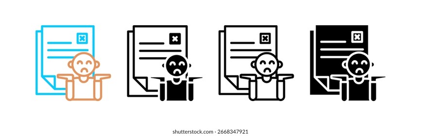 Complaint Multi style icon in line color, mixed, lineal color, glyph, line.