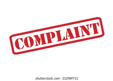 COMPLAINT red Rubber Stamp vector over a white background.