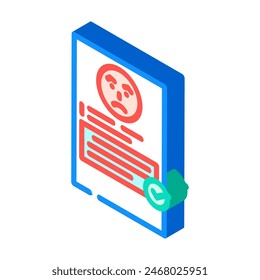 resolución de quejas proceso de negocio icono isométrico Vector. resolución de quejas proceso de negocio signo. símbolo aislado ilustración