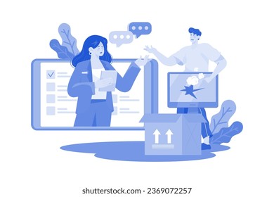El especialista en resolución de quejas se ocupa de las quejas de los clientes y las resuelve.
