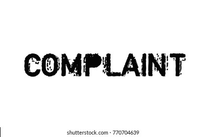 Complaint. Typographic stamp visualisation concept Original series.