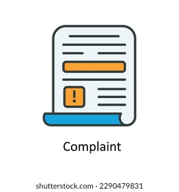 Complaint  Vector  Fill outline Icons. Simple stock illustration stock