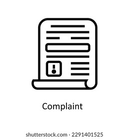 Complaint  Vector   outline Icons. Simple stock illustration stock